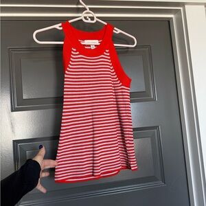 Orange Striped Tank Top